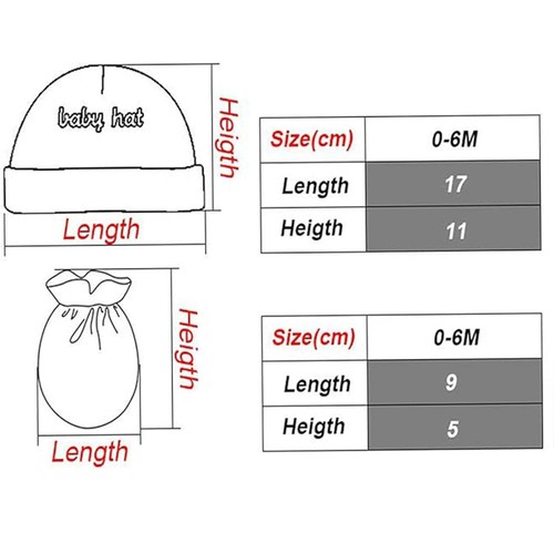 Baby Hats with Mittens Set Boys Grils Infant Beanie Caps Unisex Newborn Hospi... - Picture 4 of 4
