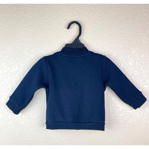 Jacadi Paris Full Zip Fleece Lined Jacket Baby Boy Size 6 Months Navy Blue - Picture 3 of 6