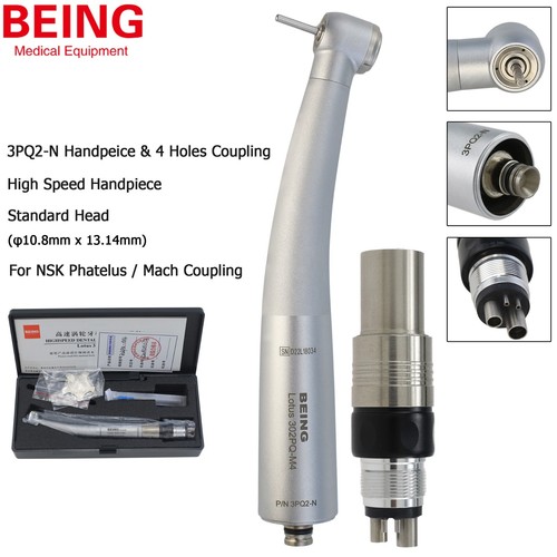 BEING Dental Alta Velocidad Pieza de Mano 45 Grados Ángulo NSK Phatelus Acoplador 4 6 Agujeros - Imagen 5 de 156