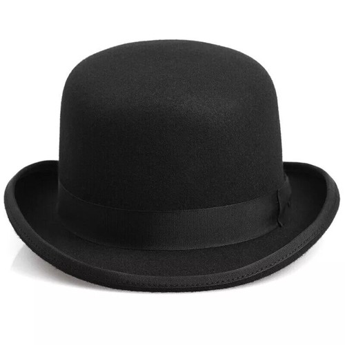 Wolle Herren schwarz rot grün braun Bowler Hut Fedora Gentleman Hut 58-59cm - Bild 26 von 27