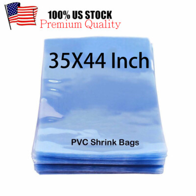 35'' X 44'' Clear Heat Shrink Wrap Bags PVC Film Gift Bottle Candle Packing Basket