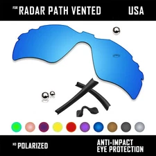 Anti Scratch Polarized Replacement Lens&Rubber Kits for-Oakley Radar Path Vented