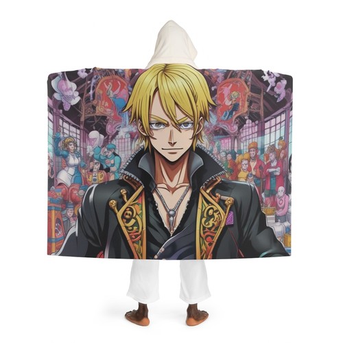 Coperta in pile sherpa con cappuccio anime pirata - Foto 1 di 4