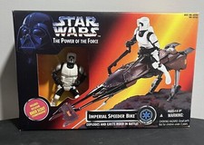 Star Wars The Power of the Force IMPERIAL SPEEDER BIKE w/Biker Kenner 1995 NIB