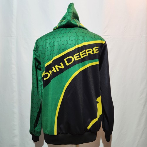 John Deere Mens Hoodie Sweatshirt Pullover Sweater Trademark Logo Size Medium - Foto 4 di 7