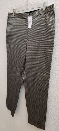 Ann Taylor Women Gold Mid-Rise Ankle Length Pants sz 10 New - Picture 2 of 12