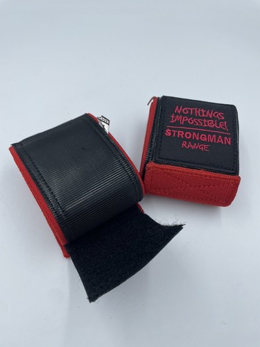 Strongman Range Elbow Wraps Pair Weightlifting Bodybuilding Gym Training 1 Metre - Picture 3 of 24