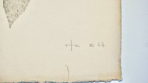 ORIGINAL 1967 COMPOSITION-AUTHOR TO IDENTIFY-SIGN AND DATE IN PENCIL-ENGRAVING - Picture 3 of 3