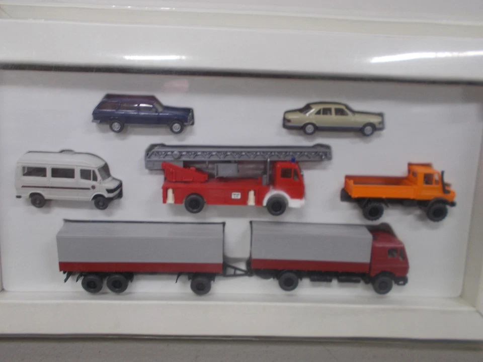 WIKING SET # 1 ~ CARS~UNIMOG~FIRE TRUCK~CARAVAN & TRUCK W/TRAILER ~HO SCALE - Image 2 of 4