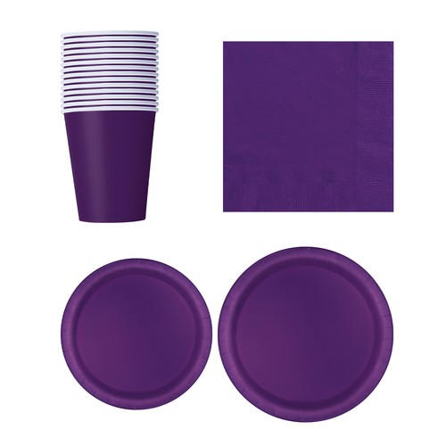 Tableware Set Dinner Party Disposable Birthday Wedding Paper Plates Cup Napkins - Picture 40 of 47