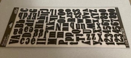 Sticko - Alphabet Stickers - Large Black Foam - 104 Pieces - New Package - Picture 2 of 2