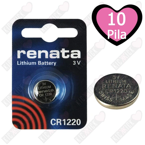 10 Renata CR1220 Swiss Made 3V Lithium Button Battery