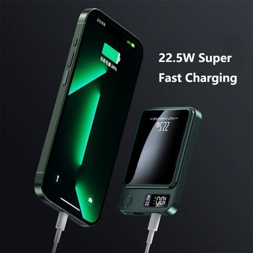 Mini Powerbank magnétique sans fil 20000mAh chargeur rapide pour téléphone portable iPhone - Photo 3 sur 12