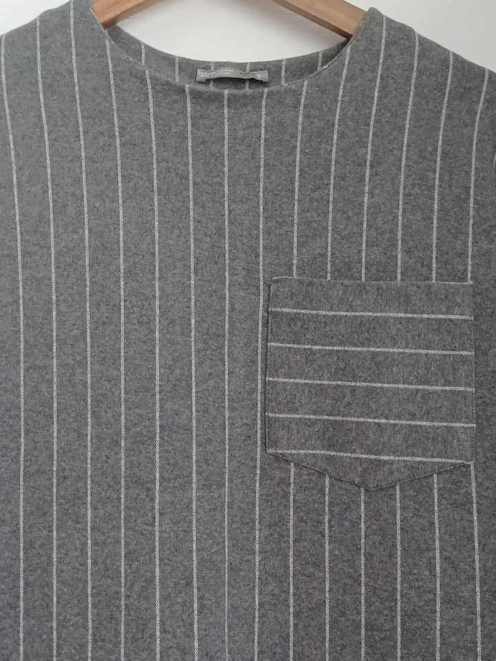 ZARA Womens Grey Striped Shift Dress Size S - Image 3 of 4