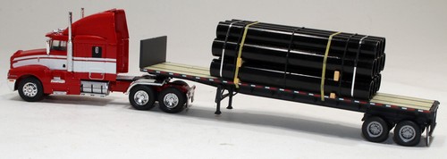 Brekina Kenworth T600 Traktor Pritschenanhänger mit Custom Rohrladung HO 1/87 - Bild 2 von 5
