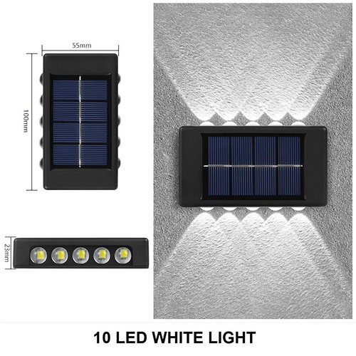 Outdoor Solar Wall Lamp, Waterproof Up & Down Light for Garden & Yard - Picture 17 of 23
