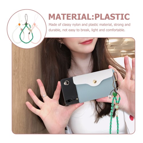 3 Pcs Mobile Phone Straps Beads Decoration Acessory Crystal Wrist - 第 2/12 張圖片