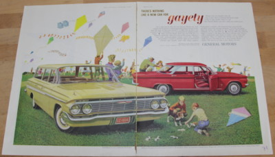Chevrolet Nomad Station Wagon & Corvair -alte Werbung Reklame Zeitschrift USCar 