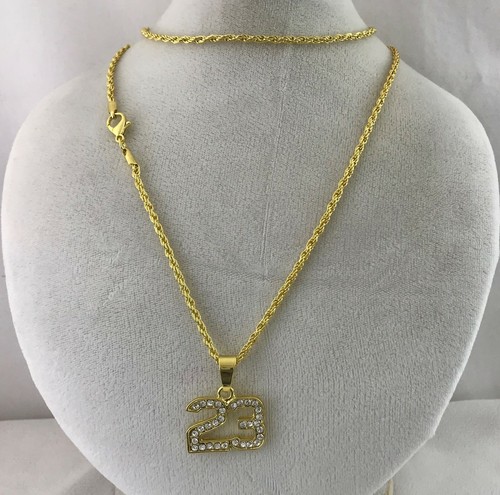 Collar de cadena colgante de baloncesto Air Jumpman número #23 helado hip hop 14 k - Imagen 22 de 46