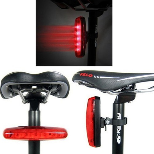 Luces de ciclismo bicicleta 5 LED luz trasera trasera luz trasera luz trasera
