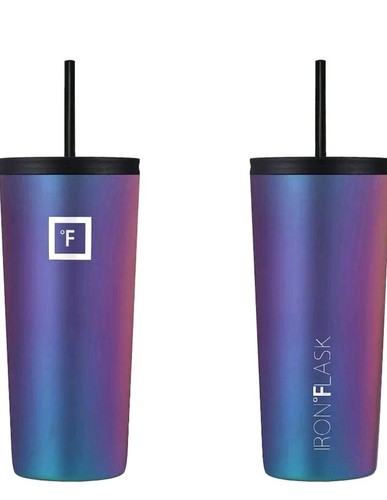 IRON °FLASK Classic Tumbler Aurora 24 Oz, 2 Deckel (Strohhalm/Flip), Vakuumisoliert - Bild 4 von 8