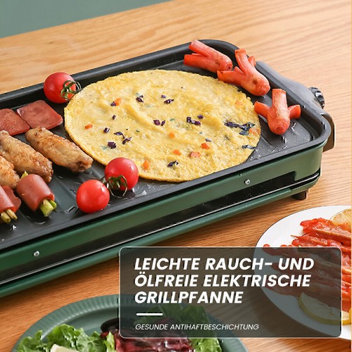 2in1 Tischgrill elektrisch Stufenlos Innengrill Elektrogrill 1500W Tisch Grill - Bild 8 von 17