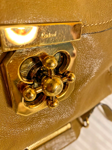 Authentic Rare Chloe Small Shoulder Bag Tan Leather - Picture 3 of 11