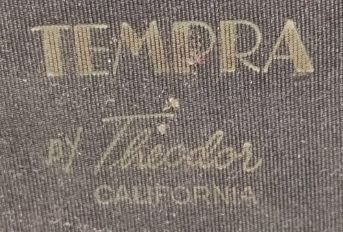 Tempra by Theodor Black Patent top handle gold tone snap closure frame 6.5T, 15W - Picture 3 of 4