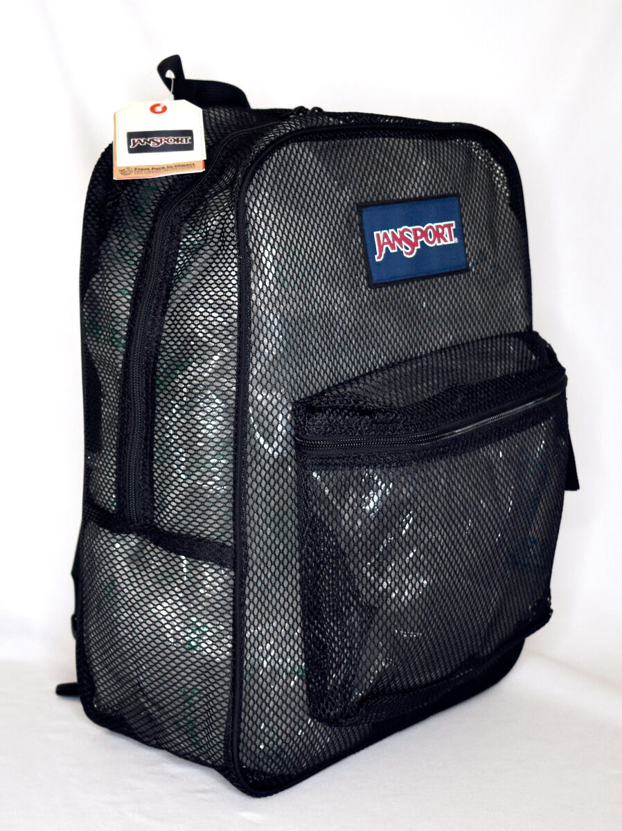New JanSport Mesh Backpack -- Black | eBay