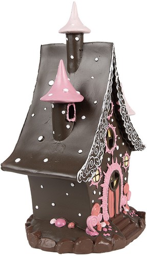 Clayre & Eef 6PR4240 Dekoration Haus mit LED 16x13x26 cm / 3xAA - Bild 4 von 4