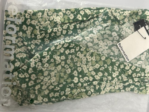 Vestido para mujer Reformation verde Mento Calix grande nuevo con etiquetas - Imagen 3 de 4