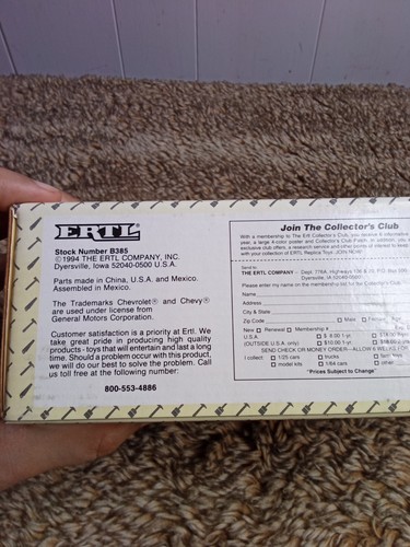 Vtg Ertl B385 1:25 Ace Hardware Limited Ed. Diecast Chevrolet Delivery Van Bank - Picture 5 of 6
