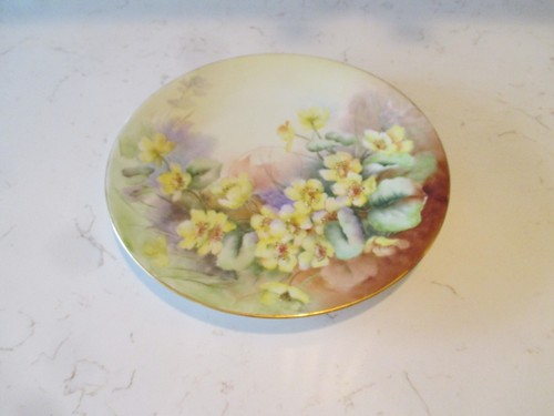 T & V Limoges France Hand Painted Porcelain Flowers 9.5" Plate - Picture 6 of 6