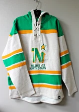 New NHL Minnesota North Stars Lacer jersey style mid weight cotton hoodie men M