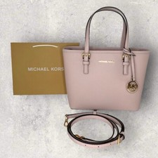 Michael Kors MK Tasche Shopper Crossbody Jet Set Travel XS Rosa Rose Leder NEU