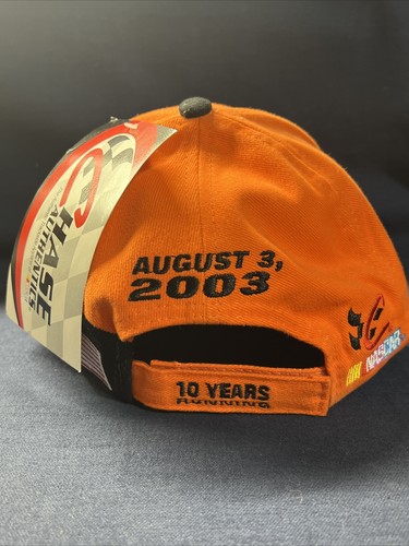 Brickyard 400 hat 2003 race One Size Orange Black Cap Chase Authentics New - Picture 4 of 4