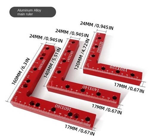 Woodworker's Plywood Fixing Clamp 90 Degree Right Angle Positioning Ruler - Imagen 1 de 27