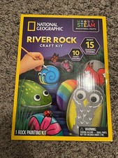 National Geographic River Rock Craft Kit Painting Set New/Open Box