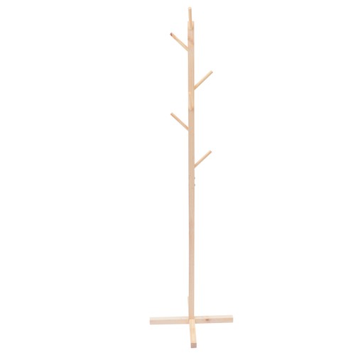 Floor Standing Wooden Tree Hanger Stand, Coat Hat Rack Clothes Umbrella Holder - Picture 5 of 14