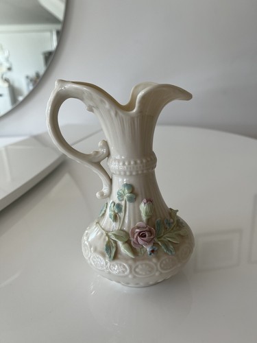 Vintage Belleek Porcelain Bud Vase/Jug - Picture 3 of 18