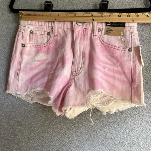 NWT Aeropostale Vintage High Rise Shorty 2.5” Pink Tie Dye Woman’s 0 - Picture 3 of 12