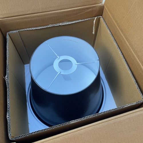 Pottery Barn Tapered Metal Hood Shade Only Bronze Black Large Open Box NIB - Picture 7 of 9