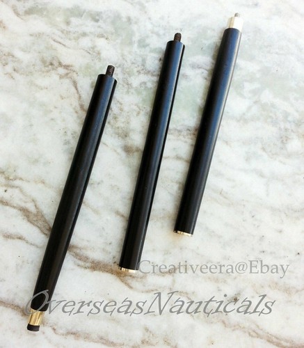 Brass head Handle Black Wooden halloween Stick Chrome Walking Cane Men's Stick - Picture 2 of 4
