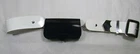 Belt Cross Belt White with Black Pouch PVC R1601