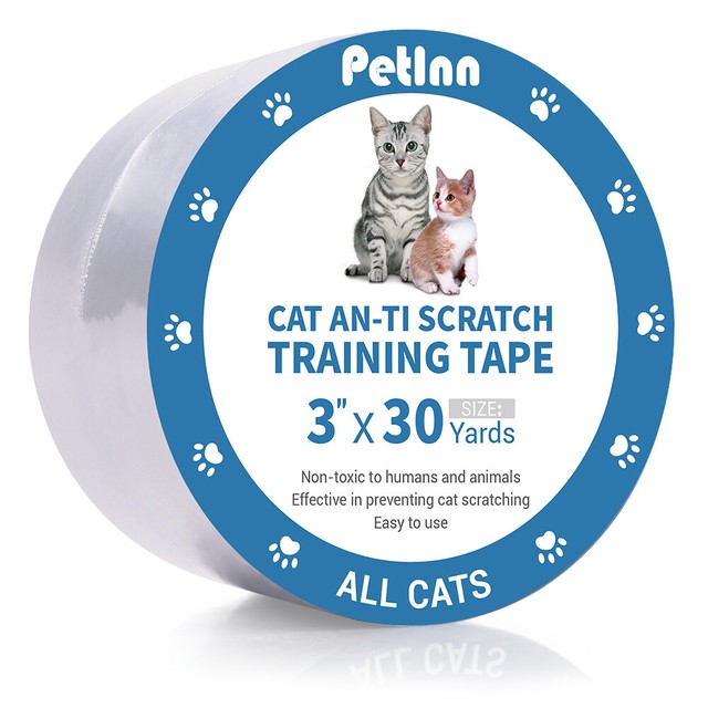 3"x30Yd Cat Scratch Protector Prevention Tape for Furniture Couch Door
