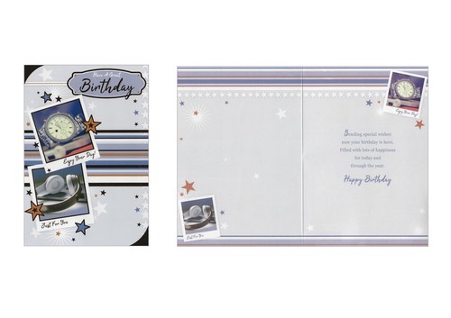 CONFEZIONE 12 Biglietti Compleanno Multipack Assortiti Uomo Maschio Auto Barca Bici Adulto Card - Foto 5 di 6