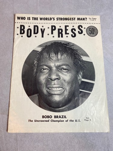 BODY PRESS WRESTLING PROGRAM BOBO BRAZIL W/ MANY OTHER VINTAGE PHOTOS - O - Picture 1 of 19