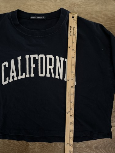 Camiseta corta Brandy Melville para mujer azul California manga larga talla única - Imagen 5 de 6