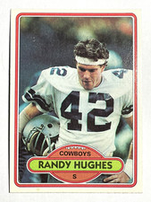 RANDY HUGHES Dallas Cowboys 1980 Topps Football Card #15
