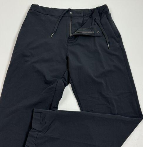 #199 Nordstrom Tech Smart Draw String Joggers Size S Black - Picture 2 of 4